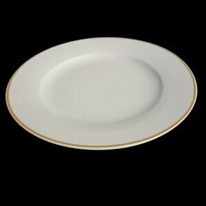 Jones New York White Gold Rim Salad Plates Set of 4 Classic Dinnerware